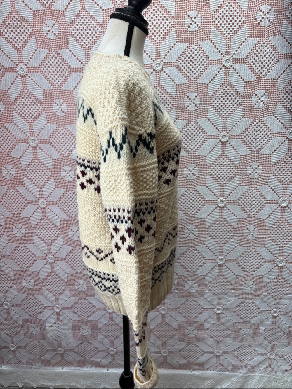Polo Ralph Lauren Hand Knit Wool Sweater Fair Isle Size S - Picture 7 of 9